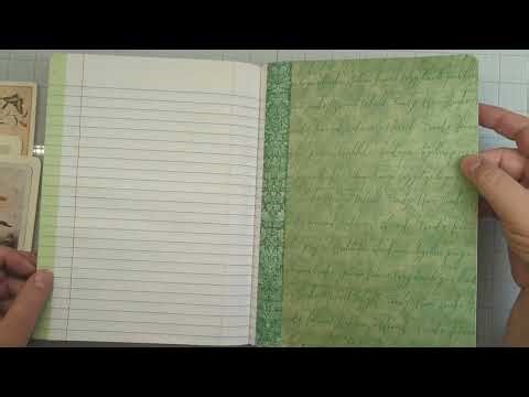 Flip-through - altered composition book with butterfly theme
