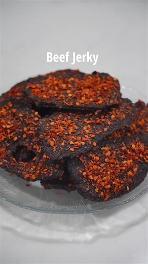 Beef Jerky Ingredients: - [ ] 5-6 Lbs Eye Round Beef Seasoning: - [ ] 2 Tbsp Onion Powder - [ ] 2 Tbsp Garlic Powder - [ ] 4 Tsp Black Pepper Marinade: - [ ] 5-8 Thai Chili Peppers or 5 habanero (I used both because I want it extra spicy) - [ ] 2 Cups Brown Sugar - [ ] 2 Tbsp Crush Red Peppers - [ ] 2 Cups Low Sodium Soy Sauce - [ ] 1/2 Cup Grapefruit Juice - [ ] 1/2 Cup Orange Juice - [ ] 1/2 Cup Worcestershire Sauce - [ ] 2/3 Cup Balsamic Vinegar Instructions: 1. Slice beef against grain about