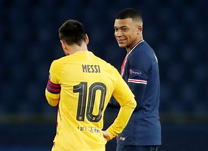 Classy Mbappe pays respect to Messi after knocking Barca out of Champions League