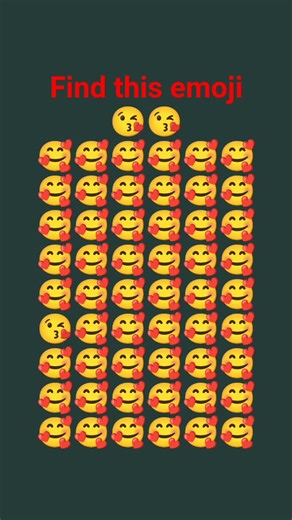 Find this emoji 🥰🥰😘😘,#emojyfind #emojichallenge #emojisearch