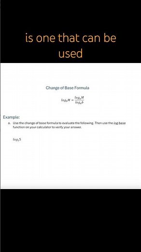 Change of Base Formula