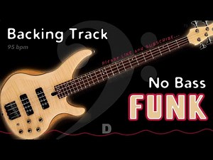 𝄢 FUNK Backing Track - No Bass 🚫𝄢🎸 Backing track for bass. 95 BPM in Aᵐ. #backingtrack