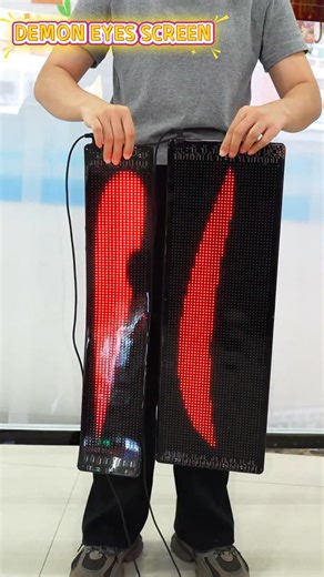 Devil Eyes Light for Windshield LED Matrix Panel Dynamic Personalized LED Display Screen Panel for Shop Car Back Window #truckdriver #driver #trucktitoker #tiktoker #trucker #trucklights #ledeye #devileye #devilmata #manufacturer #leddisplay #ledsign #ledscreen #ledcarsign #iledshow #cars #ledlights #cargoodthing #autoaccessories #fyp #viralvideo #shop #advertising | Iledshow