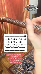 12 Bar Blues Turnaround in the Key of A. #12barblues #bluesturnaround #bluesguitar #guitar | Jamparkguitar