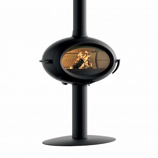 Poêle à bois en Fonte Brio sur pied Raccordable | INVICTA