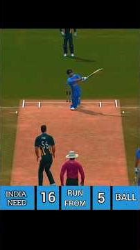 India need 22 runs in last over || real cricket 24 #cricket #shorts #shortsfeed
