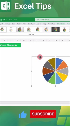 how to separat the chart elements in Exce #tips #2025 #lucidchart #circlechart l