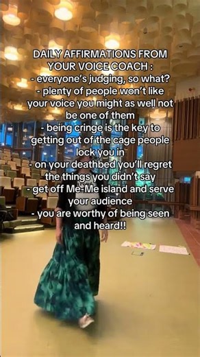 Daily affirmations from a voice coach