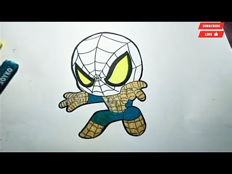 Spiderman coloring part 22 | easy Spiderman drawing and painting | learn colors for children