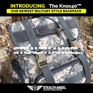 18K views · 105 reactions | Introducing the Knox40™- our newest and best 40L military style backpack with molle webbing. This might be the last backpack you purchase. It's that good!! BUY -> https://www.stealthangelsurvival.com/products/knox40-military-style-outdoor-large-40l-backpack-daypack-with-molle-webbings | Stealth Angel Survival | Facebook