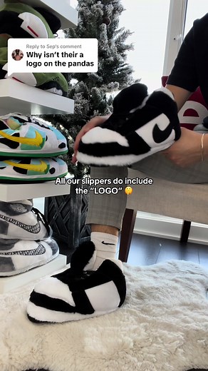 Replying to @Sep we only removed logo on images via our store - logo is on the slipper ✅ #comfykicks #sneakerslippers #sneakers