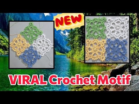 Crochet Motif Tutorial | New Viral Floral Square Pattern Step-by-Step