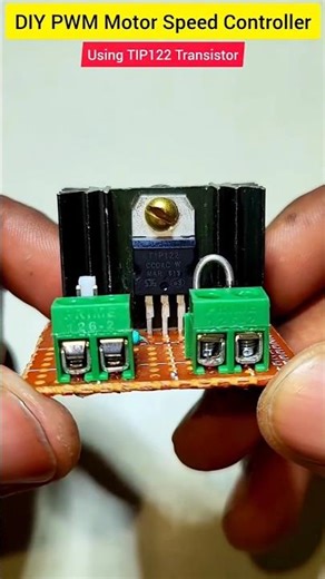 DIY PWM motor speed controller using TIP122 transistor 🔥#CircuitStories #electronics #Transistor