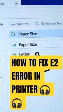 How To Fix E2 Error in HP Printer 🎧 😐 #printertroubleshooting #printerfix #e2errorfix #hpsetup