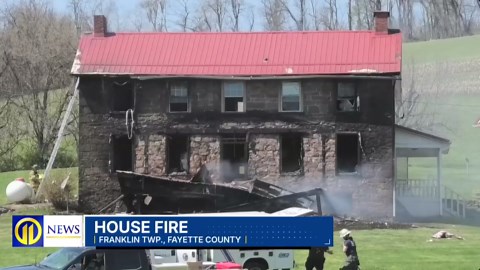 Porch roof collapses during house fire in Fayette County
