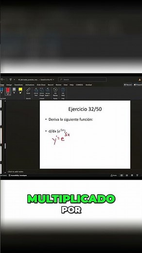 Derivada Exponencial: Explicación Sencilla y Paso a Paso #shorts