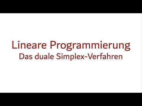6e. Lineare Programmierung: Das duale Simplex-Verfahren