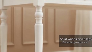 31.5 Inch Farmhouse Computer Desk with Drawer, Compact Writing Study Desk for Small Spaces (White)