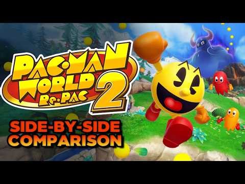 PAC-MAN World 2 RePac Intro Cutscene Side-by-Side Comparison (PS2 vs. PS5)