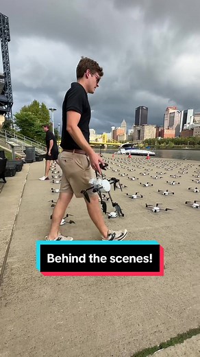 Behind the scenes setting up a drone show! Even the ducks are curious 😂 #droneshow #dronelightshow #dronelight #bts #dronecompany #dronecommunity #dronebusiness #droneswarm #worththewait #viraltiktok #foryoupage #fyp #lightshow #drones #viralvideo #behindthescenes #dronetesting #cooltech #pittsburgh