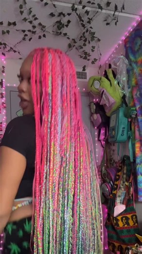 Bells | Pink mixed color braids by me!!! 🌷🐳🍬🦄#boxbraids #pinkbraids #colorfulhair | Instagram