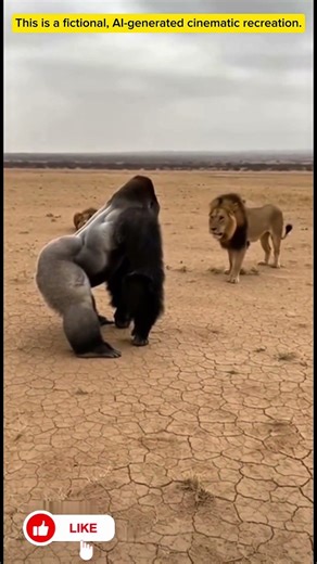 Lions Surround a Silverback Gorilla | Real Wildlife Encounter
