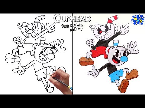 How to Draw Cuphead and Mugman Together || Step by Step