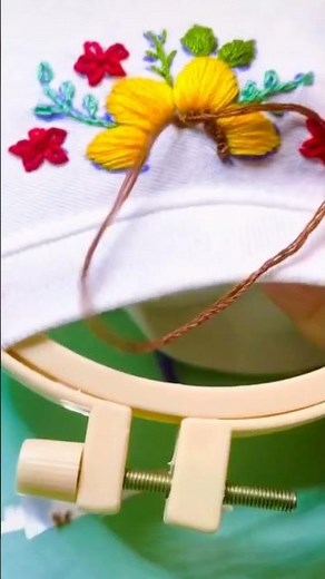 Unique Wool Flower Neck Design Tutorial | Easy Handmade Shirt Neck Embroidery | BasitTech