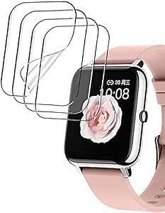 Soft Screen Protector for P22, Compatible with Smartwatch P22 Kalinco Donerton Popglory CanMixs PIBO 1.4inch and LIVIKEY TYKOIT 41mm 1.3” 4-Pack, TPU