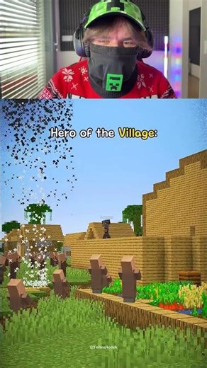 Hrdina Vesnice v Minecraftu... #minecraft #shorts