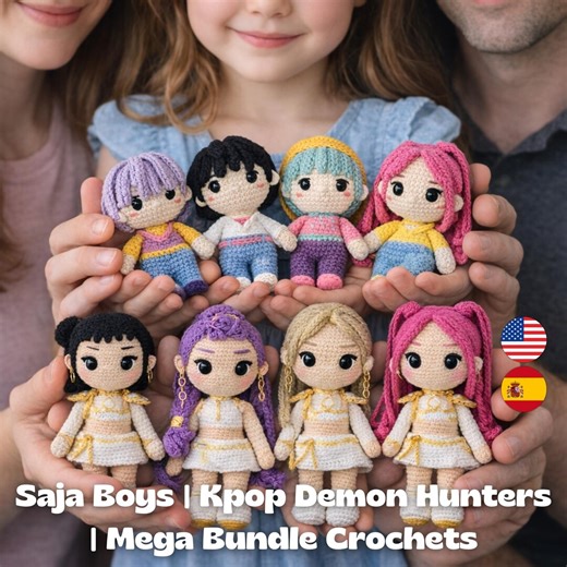 Kpop Amigurumi Crochet Pattern Bundle PDF | Saja Boys Dolls, Handmade Toy Pattern - Etsy