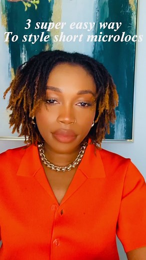 Easy and Cute Short Microlocs Styles for Beginners