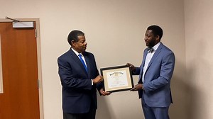 After announcing it at graduation, MTC President Dr. Ron Rhames officially had the opportunity to present Fairfield County Superintendent Dr. J.R. Green with an honorary degree from Midlands Technical College. Congratulations again Dr. Green, and thank you for your hard work and dedication to excellence in education 👏. | Midlands Technical College