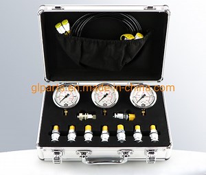 [Hot Item] Excavator Hydraulic Silicon Oil Pressure Gauge Portable Test Kit - 3 Gauges 3 Tubes 9 Joints