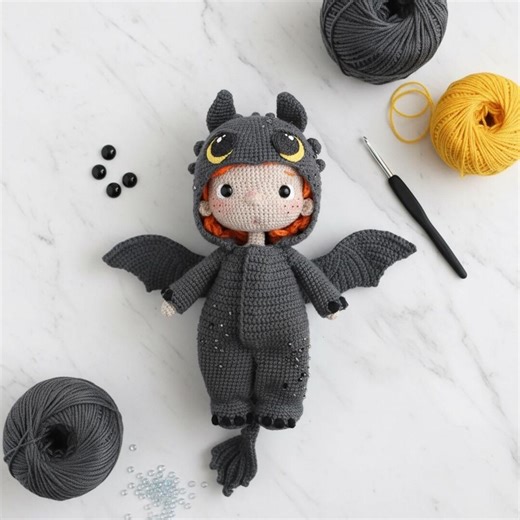 Dragon Doll Crochet Pattern PDF | Amigurumi Dragon Costume | Instant Download - Etsy