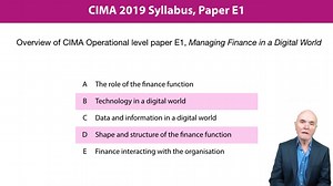 CIMA E1 Managing Finance in a Digital World