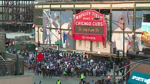 2.5K reactions · 351 shares | FANS ARRIVE: Here's the scene at Wrigley Field as the gates are opening for a HUGE Game 3 of the NLCS! Go, Cubs, go! #FlyTheW | WGN TV | Facebook