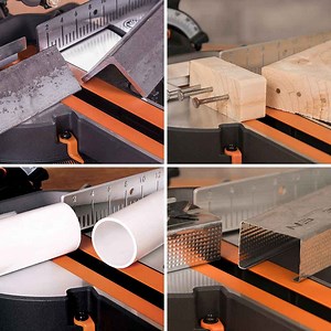 Evolution R185SMS  185mm Sliding Compound Mitre Saw With TCT Multi-Material Cutting Blade (230V)