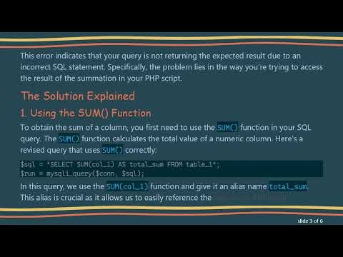 How to Fix the Undefined index Error When Summing Columns in PHP MySQL Queries