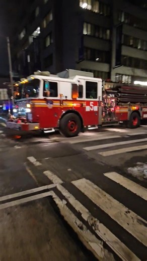 FDNY Engine 5 Passing By In A Spare On East 17th Street In Gramercy, Manhattan, New York City
