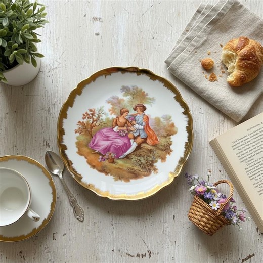Limoges, France, Fragonard Plate, Art Porcelain, Luxury Gift, Gallant Scene, Regency Decoration, French Antique, Decorative Plate - Etsy