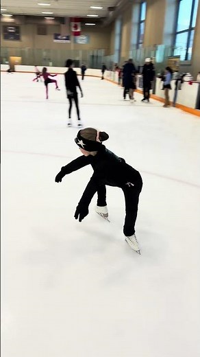 Little Beginner Skater Learning The Spread Eagle/Outside & Inside Edge Drills