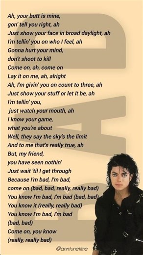 BAD lyrics #michealjackson #shortvideo #song #music #lyrics#bad
