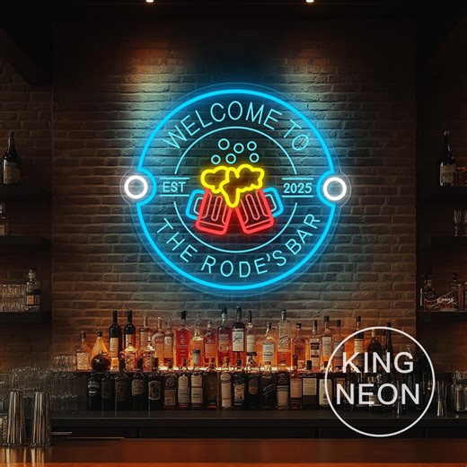 Custom Bar LED Neon Sign, Personalized Pub Decor - Etsy Australia