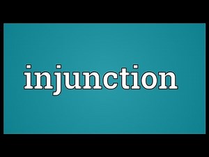 Injunction Meaning