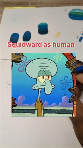 Squidward as human #squidward #spongebob #fanart #watercolor #myart