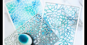 One technique - 2 Cards - Blending Brushes and Simply Succulents