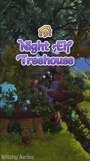 A magical treehouse fit for a Night Elf 🌿| WoW Housing ~ #worldofwarcraft #wowhousing