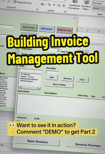 Custom Invoice Management System with Excel VBA