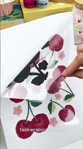 How to decorate your shrit in few minutes using teckwrap heat transfer paper?🌸🍒